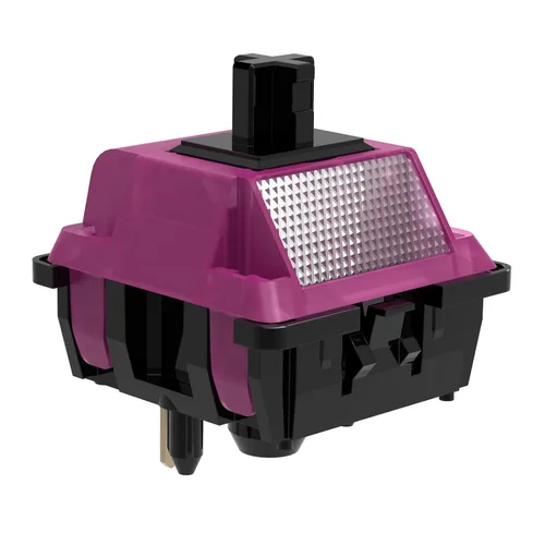 Vista 4 de DUROCK Interruptor Lotus negro, interruptores lineales de alta precisión 2.24 oz de resorte largo pre-lubricado RGB interruptores de teclado