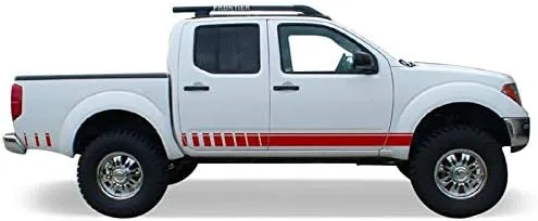 Vista 5 de Adhesivo adhesivo de vinilo inferior con rayas deportivas compatibles con Nissan Frontier 2004-Present Negro