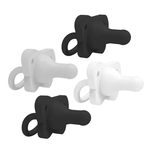 Vista 8 de Dr. Brown's HappyPaci Chupete para bebé, negro, gris, blanco, 0.0-19.7 ft Gris/Negro/Blanco