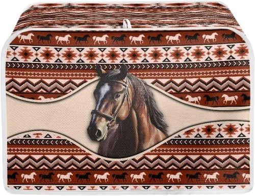 Vista 20 de Cat Print 2 Slice Bread Maker Cover Music Note Print Microwave Oven Cover Bakeware Protector Anti Fingerprint Protective Covers for Kitchen