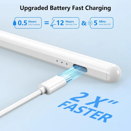 Vista 3 de Lápiz óptico para iPad, Apple Pencil para iPad 10/9ª generación, lápiz digital compatible con Apple iPad Pro 11 y 12.9 pulgadas (2018-2022), iPad