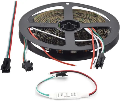 Vista 8 de WS2812B Tira de luces LED de 3.2 pies 1M WS2812B 144LEDs Programable Individual Direccionable WS2811 Tira de LED RGB 5050 incorporada IP30 No