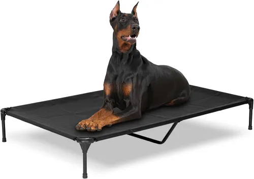 Vista 11 de Cama Elevada para Perros para Exteriores, Catre Elevado para Perros Medianos con Malla Lavable, Cuna Refrescante para Mascotas a Prueba de Mordidas