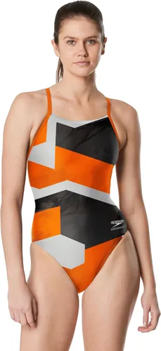 Vista 33 de Speedo Traje de baño de una pieza para niña Endurance+ Flyback Solid Youth Team Colors Negro/Negro