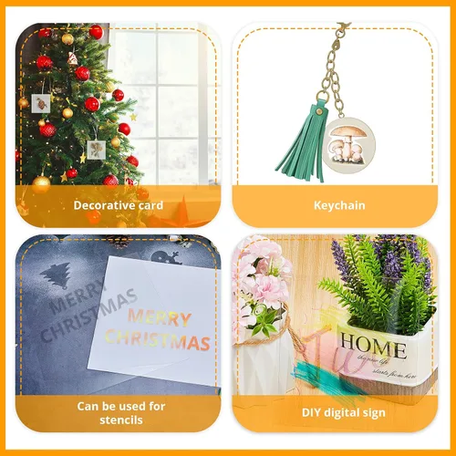 Vista 4 de Zonon 5 piezas de hojas de policarbonato transparente 25.5 x 20.5 x 0.05 cm Hoja de plástico delgada Panel de plástico resistente con papel