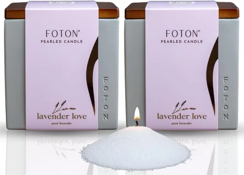 Vista 17 de Foton Jar Candles - Vela cuadrada perlada de 16 onzas, cera de arena