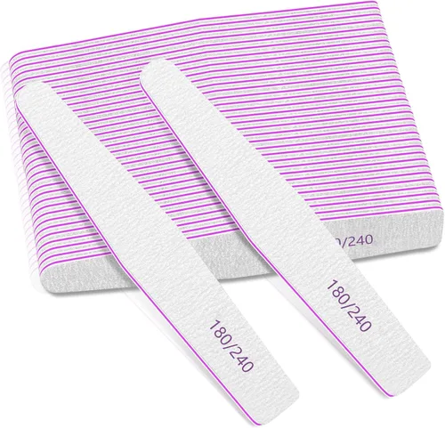 Vista 7 de Grano 80/80, 12 limas de uñas para tableros de gel de extensión de uñas de polietileno, para uñas acrílicas, gruesas para uñas postizas