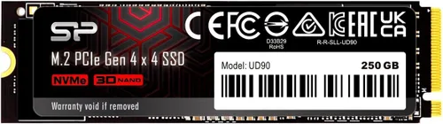 Vista 9 de Silicon Power 4TB UD90 NVMe 4.0 Gen4 PCIe M.2 SSD R/W hasta 5000/4500 MB/s (SP04KGBP44UD9005)