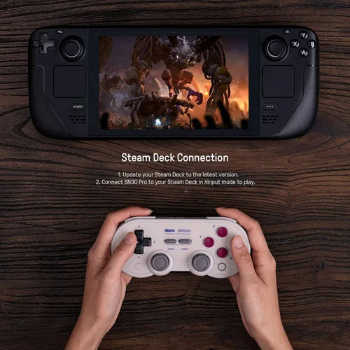 Vista 6 de 8BitDo Sn30 Pro Bluetooth Controller for SwitchSwitch OLED, PC, macOS, Android, Steam Deck & Raspberry Pi (G Classic Edition)