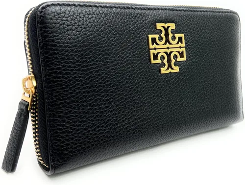 Vista 3 de Tory Burch Cartera Continental de cuero con cremallera Britten (negro), Negro -, Continental