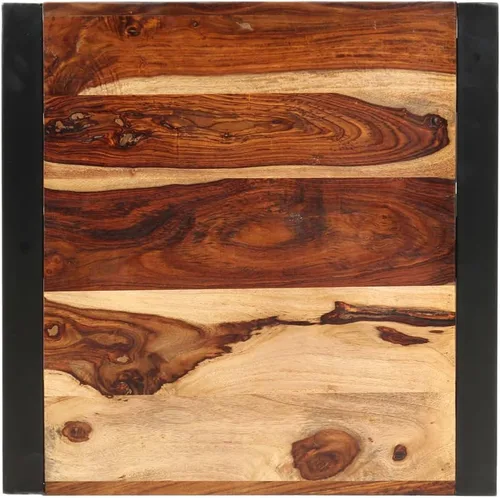 Vista 4 de Industrial Bar Table Solid Sheesham Wood 23.6"x23.6"x43.3" Counter Height Kitchen Island Table for Dining Room and Small Spaces