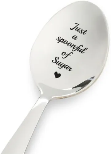 Just Spoonful of Sugar Spoon - Cuchara personalizada, personalizada, regalo, regalo para amantes del café, para amantes del té, regalo de cuchara