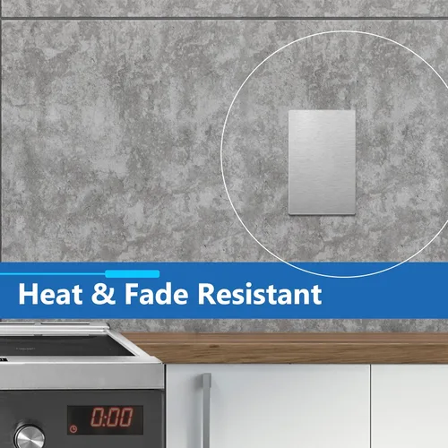 Vista 4 de LIDER Placa de pared de metal sin tornillos en blanco, resistente a la temperatura y a los impactos, acero inoxidable 304, mejora de decoración