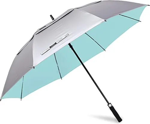 Vista 11 de G4Free Paraguas de golf con protección UV de 47/54/62/68 pulgadas, con apertura automática, doble toldo con ventilación de gran tamaño, extra
