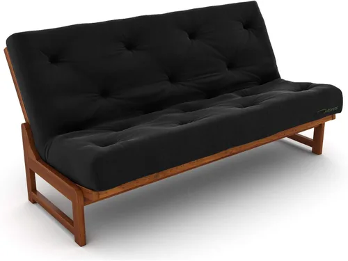 Vista 131 de Nirvana Futons Colchón de futón completo de 6 pulgadas, sarga azul marino, fabricado en Estados Unidos