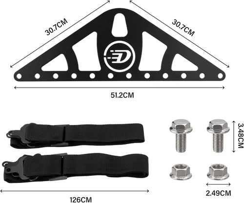 Vista 2 de Eslinga de Elevación de Motor de Servicio Pesado, Correas de Nylon Ajustables de 2 o 4 Puntos con Placa de Elevación de Acero, Capacidad de 1,200