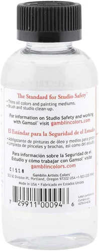 Vista 3 de Gamblin Gamsol Aguarrás Mineral Inodoro en Botella, 4.2 onzas