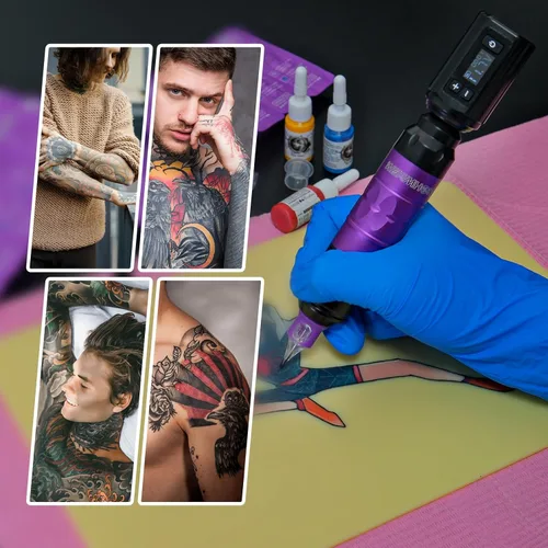 Vista 8 de Kit de tatuaje inalámbrico Wormhole para principiantes y artistas