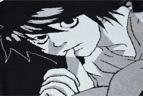 Vista 3 de FELLVISHK Sudadera de manga larga con estampado de anime, unisex, 3D