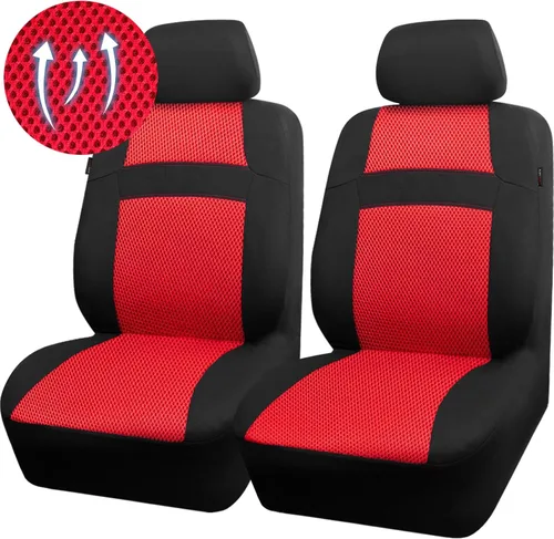 Vista 12 de CAR PASS Juego de fundas de asiento completas, Funda de asiento de malla de aire 3D con esponja compuesta de 5 mm en el interior, compatible