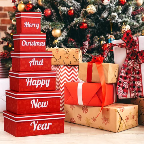 Vista 3 de Cestas de Regalo de Navidad - Torre de Cestas de Regalo de Nueces Indulgentes de 6 Niveles Rellena de Aperitivos y Nueces - Regalo de Navidad