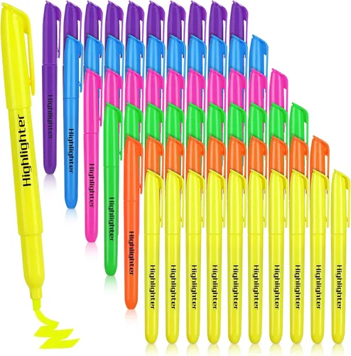 YEGEER Marcadores a granel, punta de cincel para secar rápidamente, 60 unidades, 6 colores surtidos, paquete a granel para adultos y niños Varios