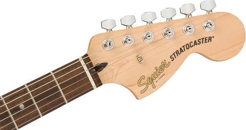 Vista 5 de Guitarra eléctrica Squier Affinity Series Stratocaster, con garantía de 2 años, efecto sunburst de 3 colores, diapasón de laurel