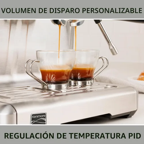 Vista 8 de Máquina de Espresso Kenmore - Cafetera Automática con Prensador Automático, Limpieza Automática, Vaporizador de Leche y Espumador, Molinillo