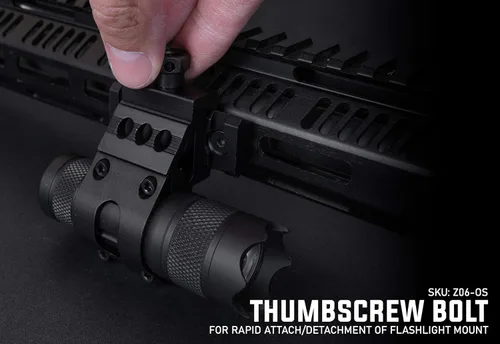 Vista 6 de Monstrum Soporte de riel Picatinny desplazado táctico de 1" para linternas