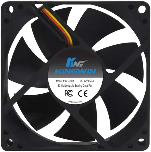 Vista 4 de Kingwin Ventilador silencioso de 3.150 in para carcasas de computadora, plataforma de minería, refrigeradores de CPU, ventilador de refrigeración