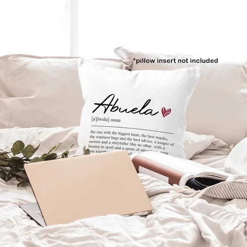 Vista 4 de Abuela Definition Gifts - Funda de almohada de 18 x 18 pulgadas, funda de almohada de cumpleaños para abuela española, decoración cuadrada