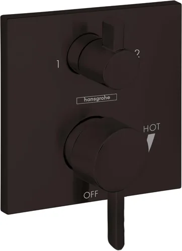 Vista 9 de hansgrohe Ecostat Válvula de presión de balance moderno para ducha con desviador en cromo, 15862001