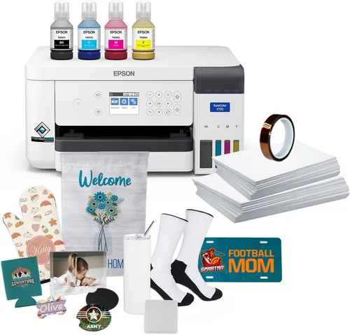 Impresora de Sublimación de Colorante Epson SureColor F170. Incluye juego completo de tinta, guía del usuario, cable de alimentación de CA, kit de