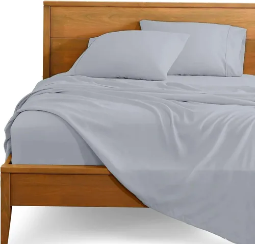 SlumberWell 4 sábanas de algodón egipcio extra profundas tamaño Queen para caravana, sábanas de algodón de 18 a 24 pulgadas de profundidad, color
