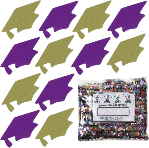 Vista 62 de Confetti Grad Cap Negro, Azul Marino Combo - 2 bolsas de media onza (1 oz)