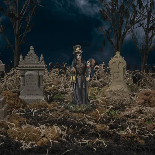 Vista 2 de Department 56 Snow Village - Figura de Madame Laveau, accesorios de Halloween, 3.3 pulgadas, multicolor