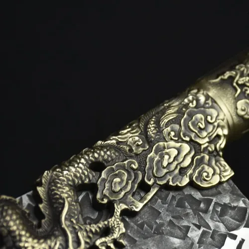 Vista 4 de Cuchillo de carne, cuchillo de carne forjado a mano de 7.5 pulgadas, cuchillo de cocina de hoja afilada, cuchillo de cocina China Longquan