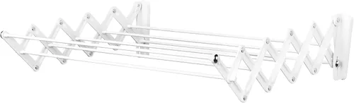 Polder, Secador de ropa, estilo acordeón, montaje en pared, 24 pulgadas, color blanco