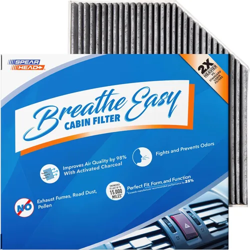 Vista 51 de Filtro de cabina AC y calefactor de defensa contra olores Breathe Easy de Spearhead, se ajusta como OEM, hasta un 25% más duradero con carbón