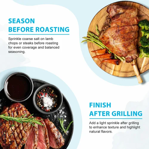 Vista 7 de Soeos Himalayan White Salt, Coarse Grain, 80 oz (5 lb / 2.25 kg), Natural Crystal Salt for Grinder Refill, Cooking, Brining & Seasoning.