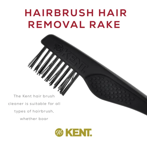 Vista 4 de Kent Herramienta de limpieza de cepillo de pelo y rastrillo limpiador de cepillo para cepillo removedor de pelo, para eliminar pelos y caspa