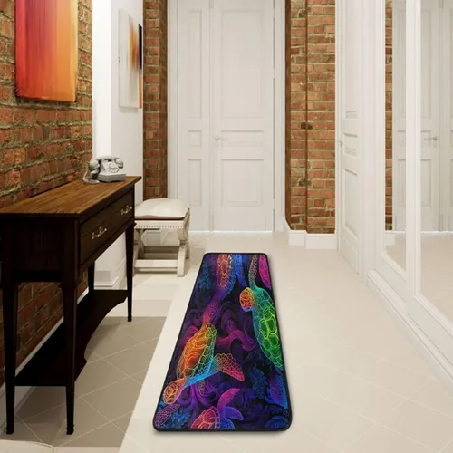 Vista 8 de xigua Pink Paris Tower - Alfombra antideslizante rectangular lavable para dormitorio, sala de estar, baño, pasillos, decoración del hogar, 72 x 24