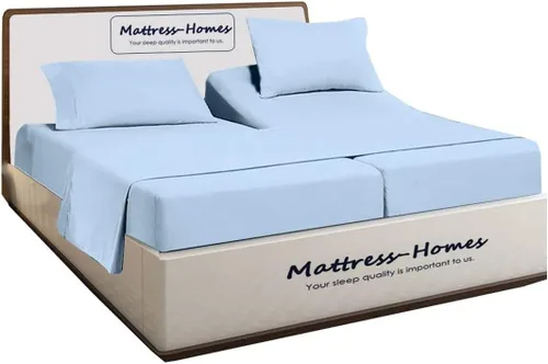 Vista 24 de Mattress-Homes Juego de sábanas de 4 piezas ultra lujosas 100% algodón suave de fibra larga de 16 pulgadas de profundidad, tamaño individual lavable