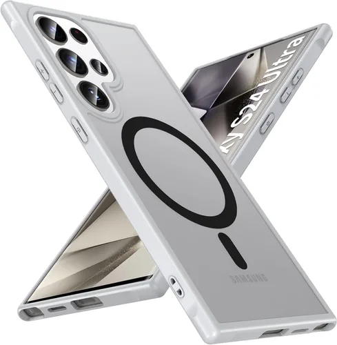 Vista 20 de OWKEY Funda magnética para Samsung Galaxy S23 de 6.1 pulgadas, para Magsafe con protector de pantalla, protección de grado militar, a prueba