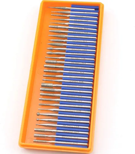 Vista 6 de JINGLING Juego de cabezal de molienda de diamante broca giratoria para taladro eléctrico de uñas de 3/32 pulgadas