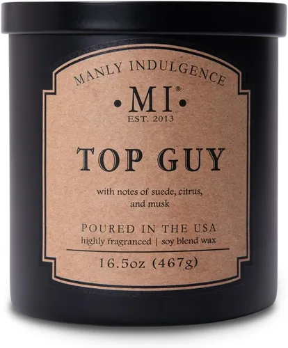 Vista 34 de Manly Indulgence After Hours - Velas perfumadas para hombres, 16.5 onzas, una sola mecha, cera de mezcla de soja premium, 60 horas de combustión