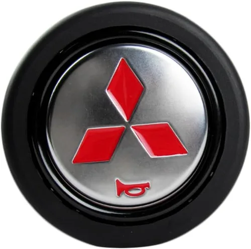 Vista 26 de Q1-TECH, botón redondo JDM universal para volantes aftermarket de 6 pernos con abertura de dos pulgadas 2" para botón de bocina (AUD-BK)