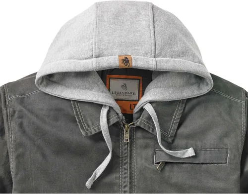 Vista 7 de Legendary Whitetails Men's Casual Coat with Hood Waxed Cotton Water Resistant