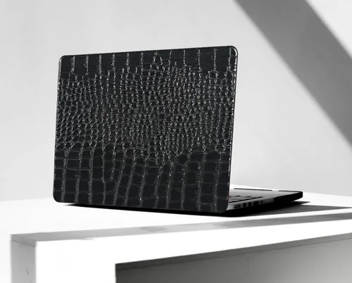 Vista 13 de KEROM Compatible con Funda para MacBook Air de 13 Pulgadas con Diseño de Cocodrilo 2021 2020 2019 2018 M1 A2337 A2179 A1932, Texturizada Elegante