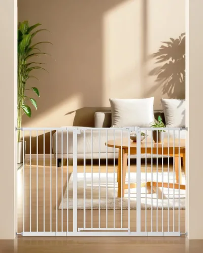 Vista 9 de keny Puerta de bebé de 29"-42.5" para escaleras, puerta de seguridad con Negro